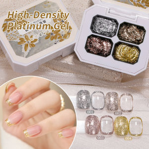 4-colors No-Wipe Patting Glue Smudges Canned High Saturation Popular Semi-solid Nail Polish Glue Nail Salon DIY