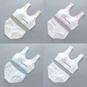 Sét đồ lót bé gái size đại combo quần lót áo ngực học sinh cấp 2 cấp 3 có đệm cho bé từ 38-50kg