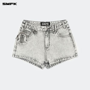 SMFK | Low Waist Vintage Rock Style Jeans Shorts