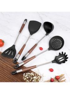 MOLORE | Wood Handle Silicone Kitchen Tool Set Cookware
