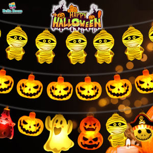 Đèn Halloween chuỗi 1.5m 10led ma bí ngô Spider Skeleton bữa tiệc Halloween Đạo cụ kinh dị Đồ cung ứng trang trí