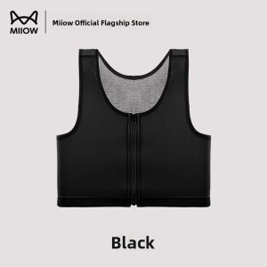miiow | Sports Bra Womens Shock Absorption Anti-Sagging Thin Running Fitness Front Zipper Bra Flat Chest Summer Lightweight MiiOW