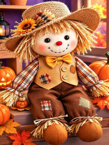 Bộ Tranh Kim Cương 5D HUACAN Hình Người Xua Đuổi Chim Mùa Thu Tự Làm Tranh Bí Ngô Halloween Bộ Dụng Cụ Dán Đầy Đủ Đồ Thủ Công Trang Trí Nhà Cửa Kèm Đá Pha Lê Nhựa.