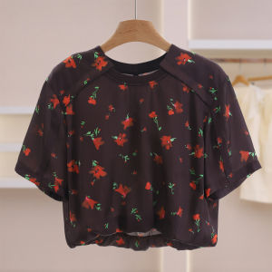 Vintage Floral Short Slim Comfortable Blouse
