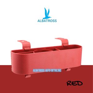 Albatross Car Seat Back Hook Storage Box Premium Quality Tempat Taruh Minuman HP Tissue Tas dll Multifunctional ABS Tebal Berkualitas Red / Black
