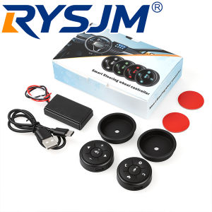 RYSJM | Smart Steering Wheel Controller 10 Keys Wireless Controller 7 Color LED Remote Control Button for Auto Car DVD GPS Navigation