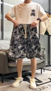 Always Home กางเกงขาสั้นแฟชั่น กางเกงลำลองสามารถสวมใส่ได้ทั้งชายหญิง ลวดลายสมัยใหม่ ใส่สบาย QC-DK8019