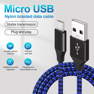 Nylon Braided USB to Micro Cable 5V/2A Fast Charging Data Cord 1m/2m for Android Phone⚡PH deliveryIn stock⚡
