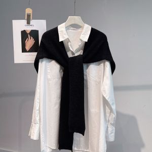 ผ้าพันไหล่ถักผู้ชาย ห้องปรับอากาศ ฤดูร้อน ฤดูใบไม้ผลิ แจ๊กเก็ต ฤดูหนาว กระโปรง ผูก คอคล้อง แขนยาว คาร์ดิเกน