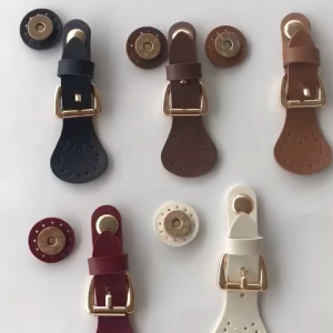 Klip Kancing Magnet Tas Kulit Leather Gesper Snap Kunci Buka Tutup Aksesoris Handbag