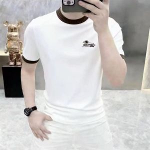 Kawadu | Luxurious Fashion Men Summer Round Neck Embroidery T-Shirt