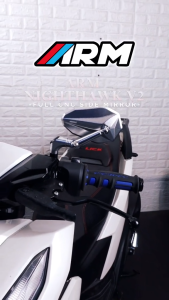 ARM Nighthawk V2 Side Mirror Full CNC Aluminum Adjustable HD Clear Lens Universal Fit