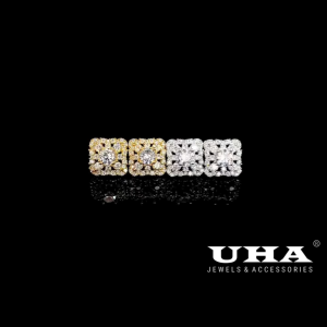 B1739 Bông tai nữ đính đá CZ sáng lấp lánh UHA