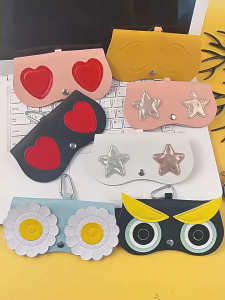 1PC kotak kacamata gantung Pouch Kacamata Kotak Kacamata Gantungan Tempat Kacamata Kulit