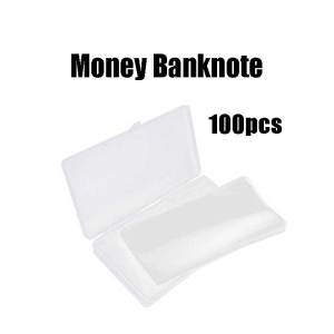 100Pcs Money Paper Protector Currency Paper Money Bill Sleeves In Box