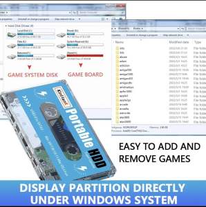 <มาใหม่> Kinhank HDD 500g พร้อมเกมย้อนยุค 55000 สำหรับ Sega Saturn /mame/dc ฮาร์ดไดรฟ์ภายนอกแบบพกพาสำหรับ windows/mac