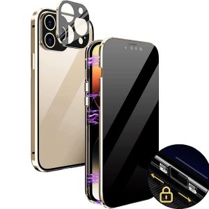 CHUBAN | Privacy Anti Peeping Double Sided Glass 360 Full Protection Case For iPhone 18 17 16 15 14 Plus 13 12 Pro Max Mini 17E 16E Cover