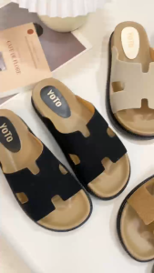 YOTO Womens New Birken Sandals H-Strap Leather Slides with Soft Thick Sole for Indoor/Outdoor Wear