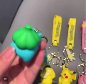 Bandai | Pokemon Pikachu Móc Khóa Anime Hình Hành Động Kawaii Charmander Psyduck Hoạt Hình Búp Bê Móc Khóa Cho Túi Đựng Xe Ô Tô Mặt Dây Chuyền Quà Tặng