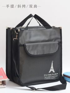 กระเป๋าใส่เอกสารแบบสะพายข้างหลายชั้นแบบหนา กระเป๋าใส่หนังสือแบบสะพายไหล่เดี่ยว กระเป๋าใส่เอกสารขนาดใหญ่ กระเป๋าผ้าใบกันน้ำสำหรับเด็กชาย