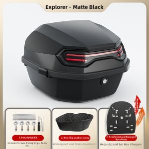 WANSLO | Universal Electric Bike Trunk with Racing Tail Light Design