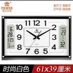 นาฬิกาตั้งโต๊ะแบบดิจิตอลเงียบๆ แบบเรียบง่าย นาฬิกาติดผนังแบบมีแสงกลางคืน นาฬิกาควอตซ์แบบยูนิเวอร์แซล นาฬิกาตกแต่งบ้าน แบรนด์ POWER