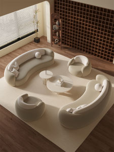 New Arrival Curved Sofa Special-Shaped Net Red Style Clothing Store Beauty Salon Office Rest Area Casual Negotiation Reception