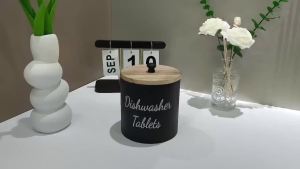 Laundry Pods Container with Lid Stylish Dishwasher Tablet Container Dishwasher Storage Box Holds Sealed Scent Beads Organizer