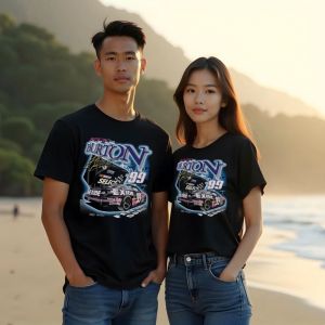 T-Shirt Kaos Vintage NASCAR JEFF BURTON 24s tebal