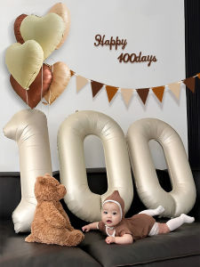 Dragon Baby Number Balloons 100 Days Celebration Home Decoration Photography Props Baby Hundred Days Photo Aluminum Foil Balloons