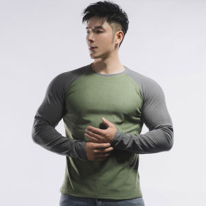 Autumn and Winter Heattech Dralon Bottoming Shirt American High Elastic round Neck/Half Turtleneck Mens Long T Basketball Running Workout Long Sleeve