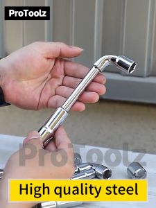 L Type Socket Wrench 6-12mm Angled Hex Double-Head Elbow Hex Wrench for Mechanic Car Repair Tool Spanner Stick