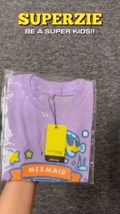 Kaos distro anak perempuan kartun duyung Atasan & baju anakc ewek kaos oblong MERMAID KOTAK UNGU Abadigrosir