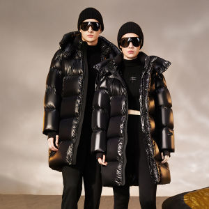 Guvet | Black Pearl 3.0 Small Hex Grid Men Winter Mid-long Down Jacket