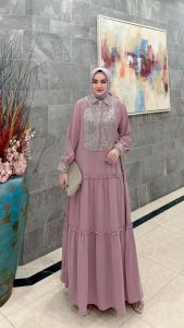(2oN) RESTU MANDEH MANDA Baju Dress Wanita muslimah Manda Dress By Restu Mandeh. Nazra Sha