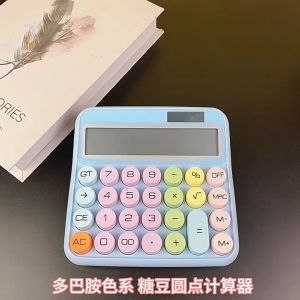 12 Digits Solar Calculator Dual Power Calculator Dopamine Large Display Mechanical Dot Keyboard Dopamine