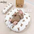 Gối chống trào ngược cao cấp Mochee vải xô muslin, cotton chống nôn trớ, an toàn cho bé - Bao gồm vỏ gối và ruột. 