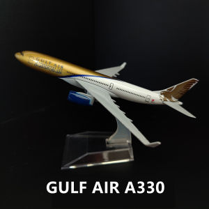 Scale 1:400 Metal Aircraft Replica Gulf A330 Airlines Boeing Airplane Diecast Model Aviation Miniature Home Office Decor Boy Toy