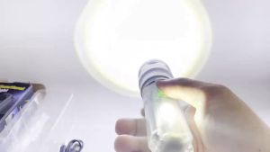 Solar LED Flashlight Super Bright White Laser Torch Zoom 7 Modes Type-C Flashlight 100000lm Waterproof Torch