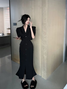 Plus Size Ladies Fancy Adult Lady like Woman Style Graceful Fashionable Set Womens Summer 2023 New Arrival Black Suit Fishtail Skirt