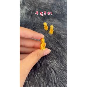 4 หู 5 ตาองค์หล่อขึ้นรูปชุบทอง ทองเหลืองแท้ 100% ขนาด 1*2 cm 4 หู 5 ตา งานเงิน โชคลาภ