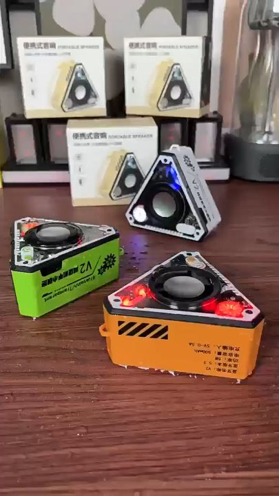 Speaker Mini Bluetooth Speaker RGB Atmosphere Light TWS Interactive ...