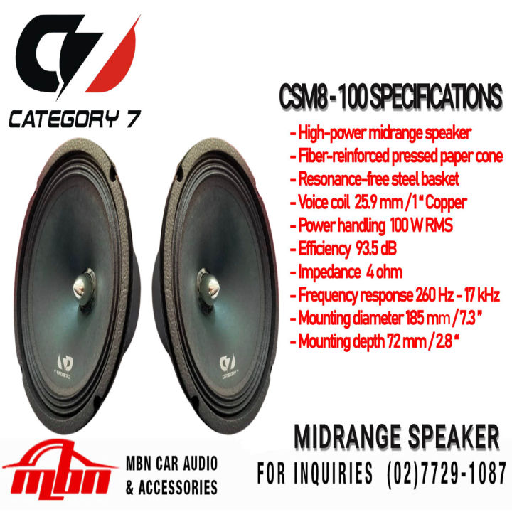 Coppia Di Midrange Mac Audio MLC-1007A Da 100 Mm - 100 Watt Max - Usati