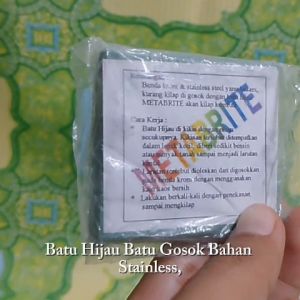 Batu Hijau Batu Gosok Bahan Stainlis Dan chrome