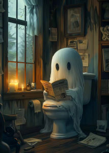 Kayou | DIY Digital Oil Painting Paint By Number Ghost Halloween Canvas Hand Painted Artwork for Home Decoration Festival Gift