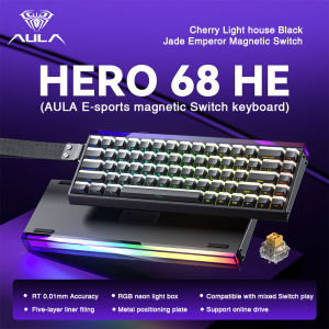 AULA | AULA HERO 68HE Keyboard Magnetic Switch Gaming Keyboard Rapid Trigger 8K Return Custom Mechanical Keyboard RGB Esports Gamer