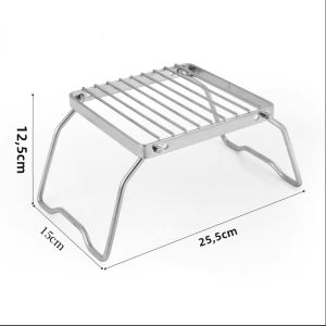 Bộ Giá Đỡ Bếp Nướng Mini Gấp Gọn Bằng Thép Không Gỉ Kèm Giá Đỡ Nồi Khay Nướng Và Lưới Dùng Cho Nấu Ăn Ngoài Trời