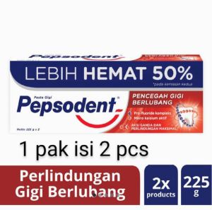 Pepsodent Pasta Gigi 225gr 1 box isi 2 pcs