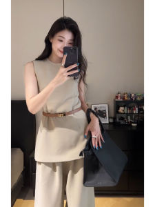 SHANGSHA | Korean Style Luxe Advanced Stylish Elegant Sleeveless Two-Piece Set