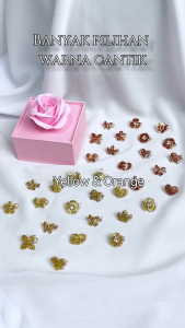 Livas Baby Brooch Glitter Yellow 1Pc/10Pcs Kerongsang Love/Butterfly/Flower Design  Pin Tudung  Shawl Bawal Fashion